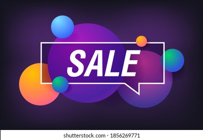 VENTA en banner de diseño. plantilla vectorial para web, impresión, presentación. Banner simple con una frase mínima. Impresión geométrica plana de moda. Decoración creativa de material vectorial.