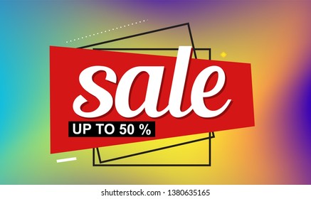 Sale Design for business. Discount Banner Promotion Template