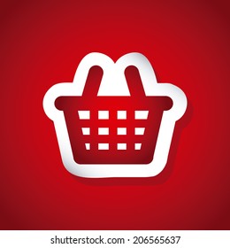 sale design over red background vector illustration