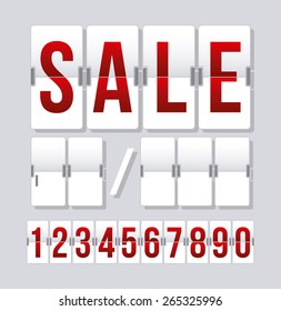 Sale design over white background, vector illustration