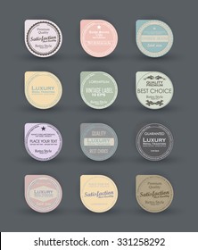 Rundelemente für den Verkauf. Label für schwarzen Freitag Rabatt. Legen Sie das Design der Vintage-Etiketten fest. Vektorplakate, Etiketten, Embleme, Schilder, Medaillen und Werbe-Aufkleber-Kollektion. Premium Qualität, 100% Qualität.