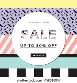 Sale design template for banner or poster