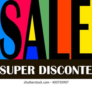 Sale design template vector/ Memphis hipster geometric design 