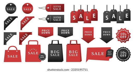Conjunto de materiales de vectores de diseño de ventas 