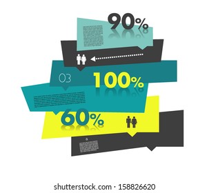 Sale diagram for infographics. Vector illustration.