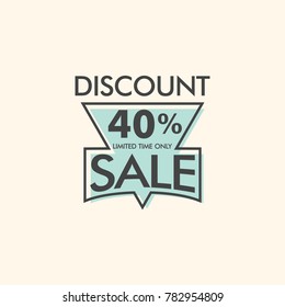 sale discount 40 triangle business template