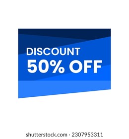 Sale discount 50% off. Special offer price sign for promotion product campaign. Editable discount coupon vector