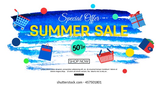 Sale Discount Background For The Online Store, Shop, Promotional Leaflet, Poster, Banner. Vector Eps 10 Format.