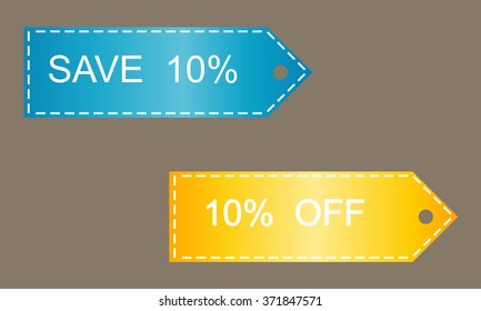 Sale Discount Badge in blue and orange