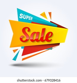 Sale discount banner design.Layout for online shopping, product, promotions, website and brochure.Special offer 50% off. Vector template background.