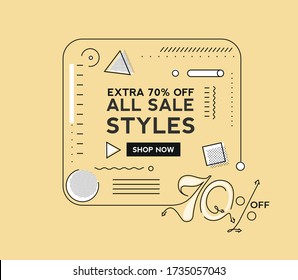 Sale Discount Banner. Discount offer price tag.  Vector Modern Sticker Illustration.