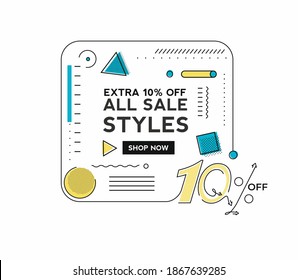 Sale Discount Banner. Discount offer price tag.  Vector Modern Sticker Illustration.