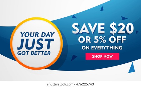 Sale Discount Banner, Poster Or Flyer Template