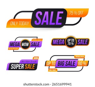 Venda desconto faixa preço etiqueta oferta ícone promoção design especial fita quadro gráfico modelo poster mercado loja folheto cupom coleção varejo barato papel moda web origami feriado


