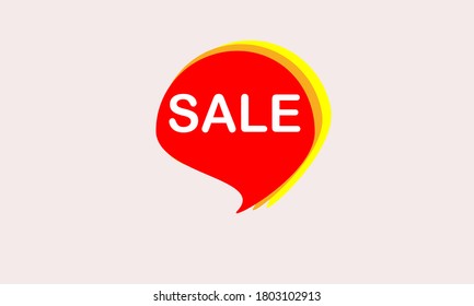 Sale Discount Banner. Special offer sale red label.