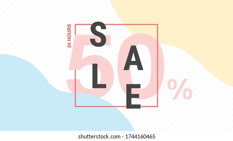 Sale discount banner template promotion
