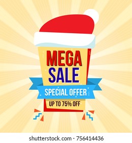 Sale and discount banner templates. Flat style vector illustration.