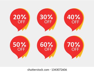 Sale Discount Banner,flash offer, speech bubble banner design template