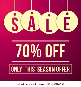 Sale discount design. Special offer price signs. Sale concept for shops, web and other commerce. Vector illustration.