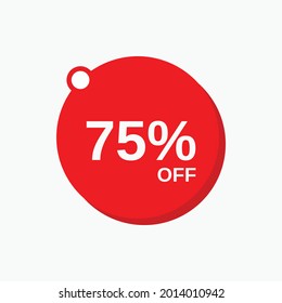 Sale discount icon. Special offer price signs, Discount 75% OFF