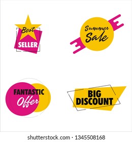 Sale discount icons