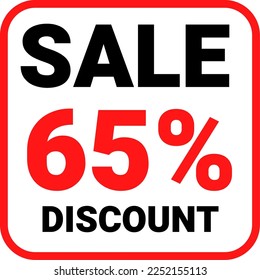 Sale discount label with price reduction badge promotion vector illustration isolated on white background