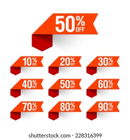 Sale, discount labels. Vector.