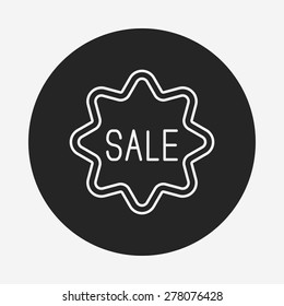 sale discount line icon