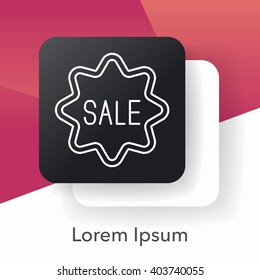 sale discount line icon