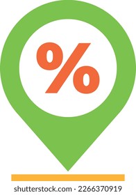 sale discount location vector flat illustration