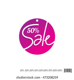 Sale discount logo design. vector file