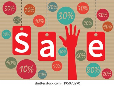 Sale with discount message