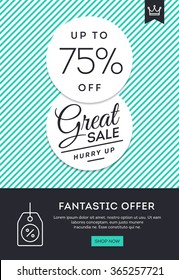Sale, discount, online shopping, vector illustration