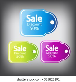 Sale Discount Percent Stickers