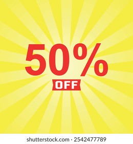 sale discount promotion up to 50 percent off vector design