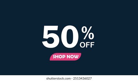 SALE discount promotion set made of numbers 50% OFF discount isolated on purple  background. Poster banner for social media.  