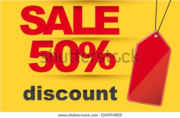 Sale Discount Red Tag Vector Illustration Stock Vector (Royalty Free ...