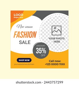 Sale and discount social media post design fully editable vector template design illustration.