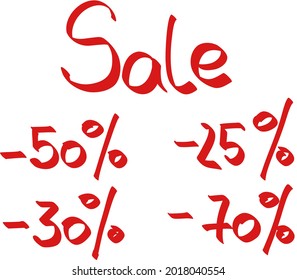 Sale discount store vector set