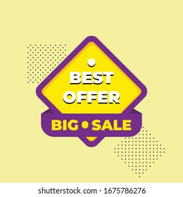 SALE AND DISCOUNT TAG WITH COLOR FULL STYLE ILLUSTRATION