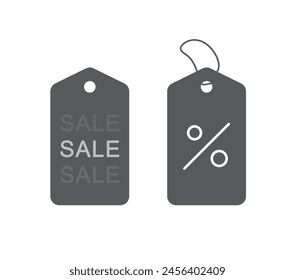 sale discount tag label. Label isolated on white background. Label percentage. Vector illustration