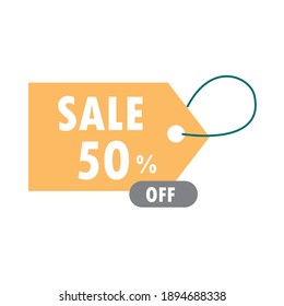 sale discount tag price offer over white background vector illustration