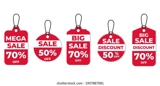 Sale discount tags illustration template