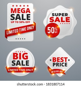 sale discount tags or labels design