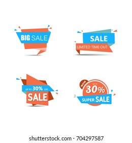 Sale or Discount vector banner. Flat design.