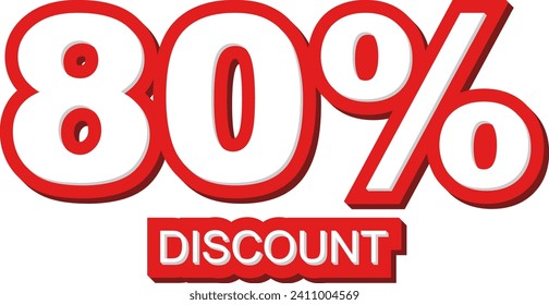 sale discount vector on white background
