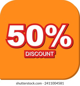 sale discount vector on white background
