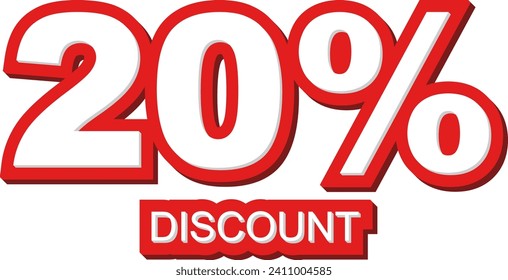 sale discount vector on white background