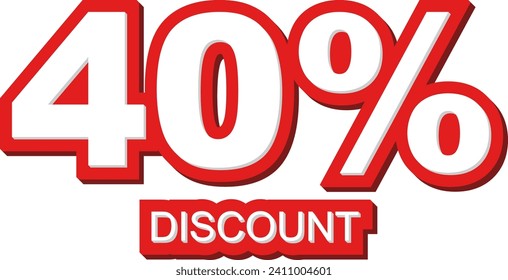 sale discount vector on white background
