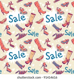 Sale discount woman shoes seamless colorful texture